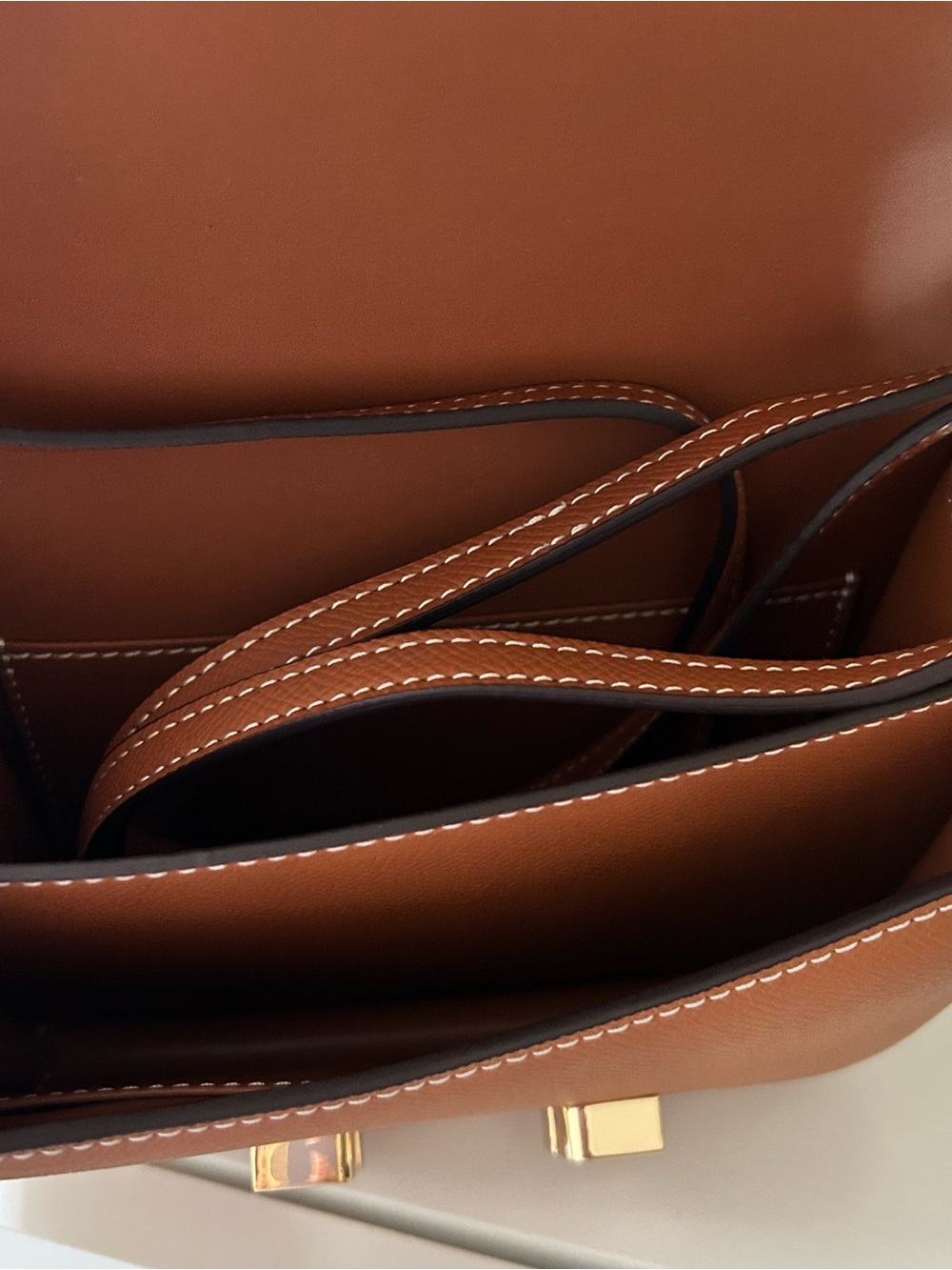19cm Golden Brown Epsom Leather H Box - Picture 7 of 8